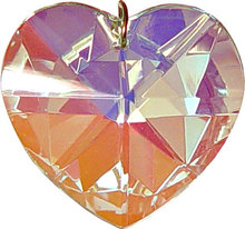 Heart 40mm Aurora Borealis (A/B) Crystal Pendant