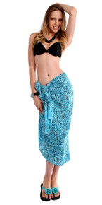 Abstract Sarong in Turquoise
