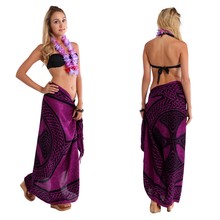 Celtic Sarong, "Celtic Cross And Circle" Purple