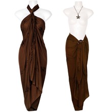 Embroidered Sarong in Brown