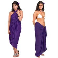 Embroidered Sarong in Purple