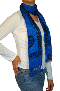 Blue Celtic Interlaced Knotwork Half Sarong