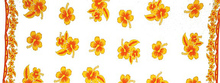 Hibiscus Half Sarong "Yellow / White"