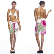 Hawaiian Half Sarong Pink/Green/White