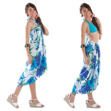 Hibiscus Flower in Turquoise/White