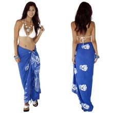 Skull Sarong "Blue And White"