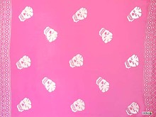 Skull Sarong "Pink And White"