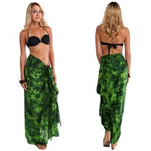 Sarong in Lime / Dark Green Smoked