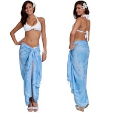 Light Blue Smoked Sarong