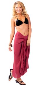 Solid Colored Sarong in Burgundy