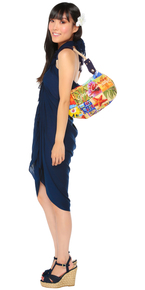 Solid Colored Sarong in Navy Blue