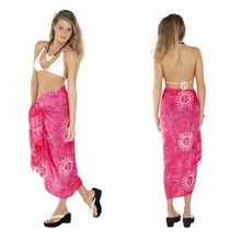 Batik Sun Celestial Sarong in Hot Pink