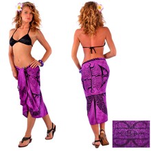 Tattoo Sarong in Royal Purple