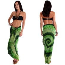 Tie Dye Sarong "Green Swirl" Sarong