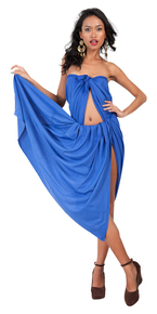 Plus Size Solid High-End Pertama Sarong "Royal Blue"